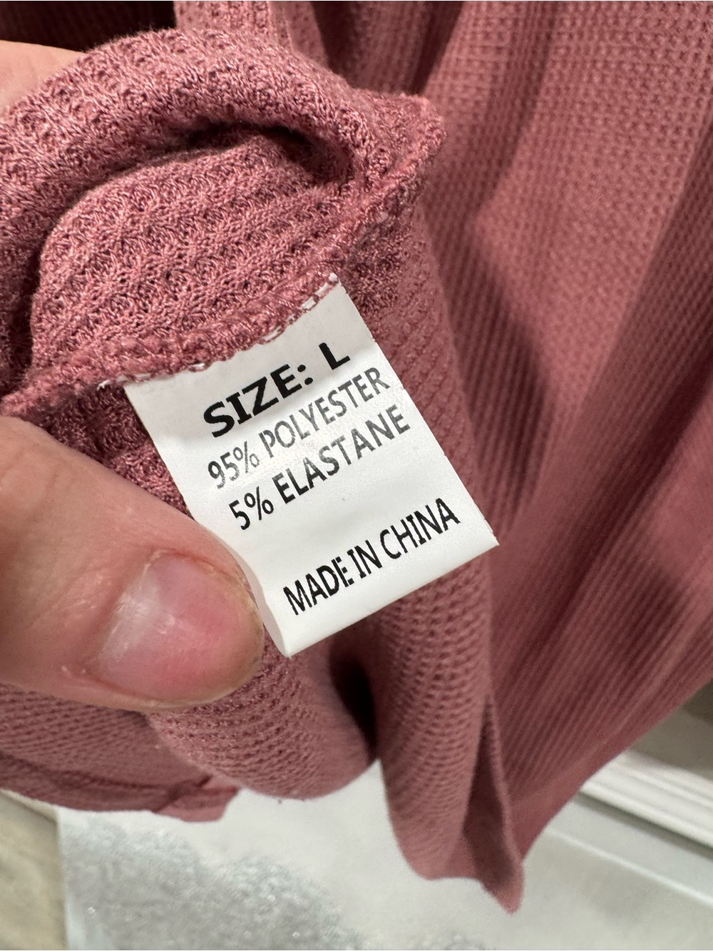 Waffle Knit Button-Up Shacket in Dusty Rose - Picture 4 of 5